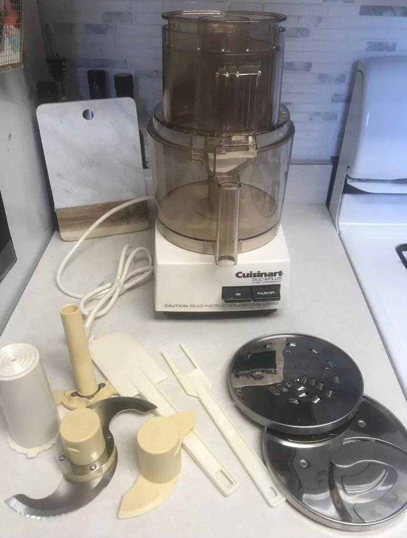 Vintage Cuisinart DLC8 PLUS Food Processor with accessories Etsy