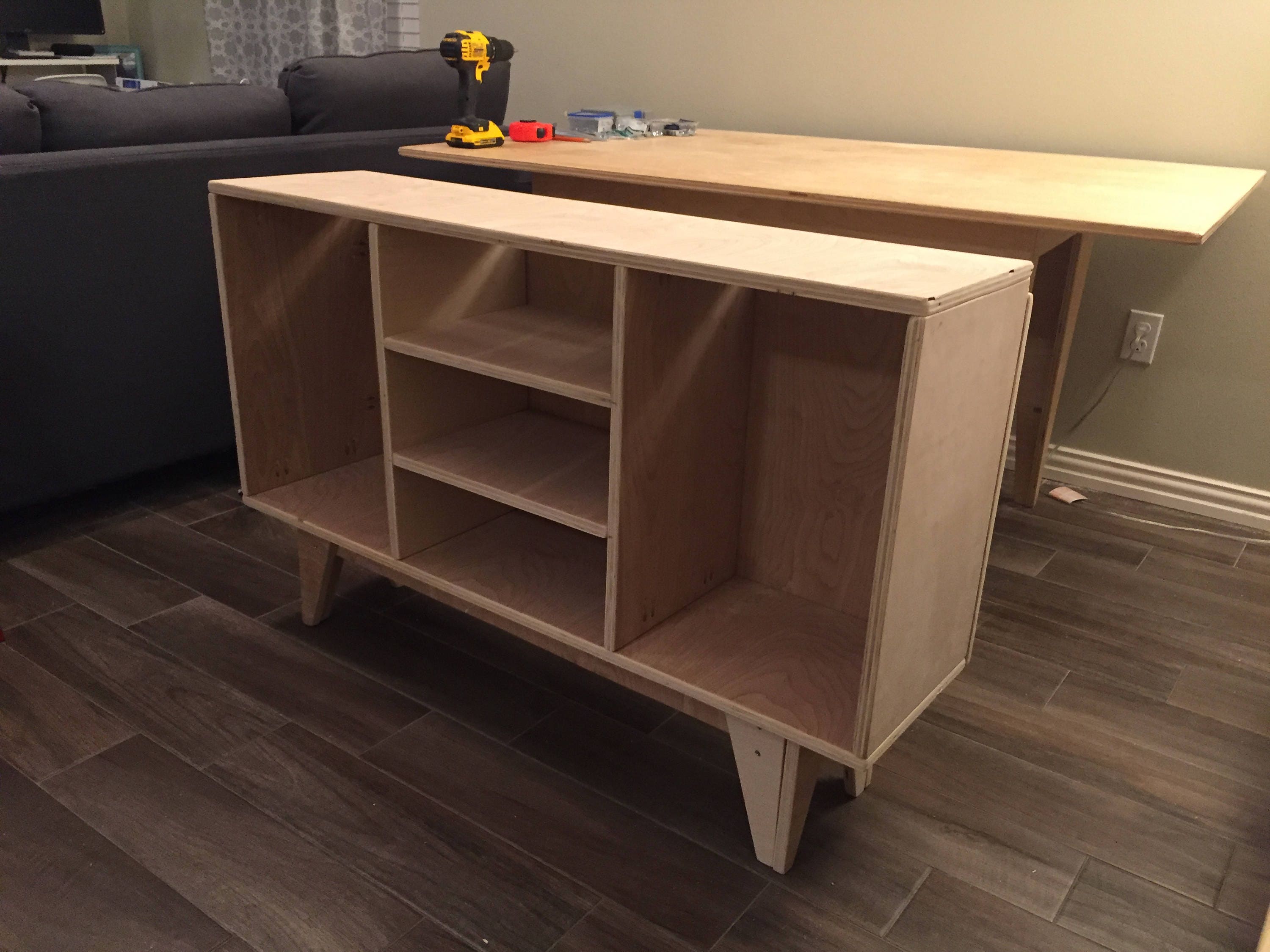 Plywood Media Console Etsy