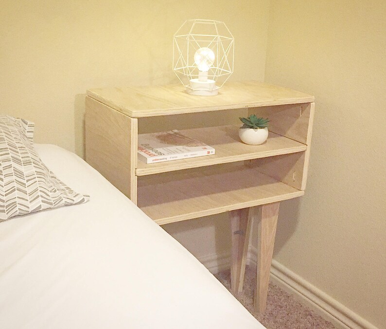 Plywood Nightstand Etsy