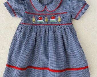 smocked apple dress
