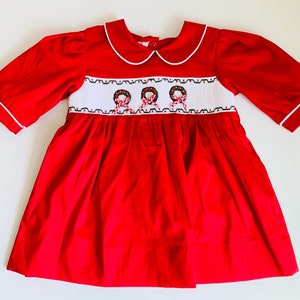 Weihnachten Smocked Dresses, Weihnachtskleid, Smocked Kleid, Mädchen Smocked Kleid, Weihnachten Smocked Kleid
