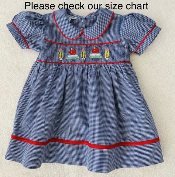 back to school smocked dress