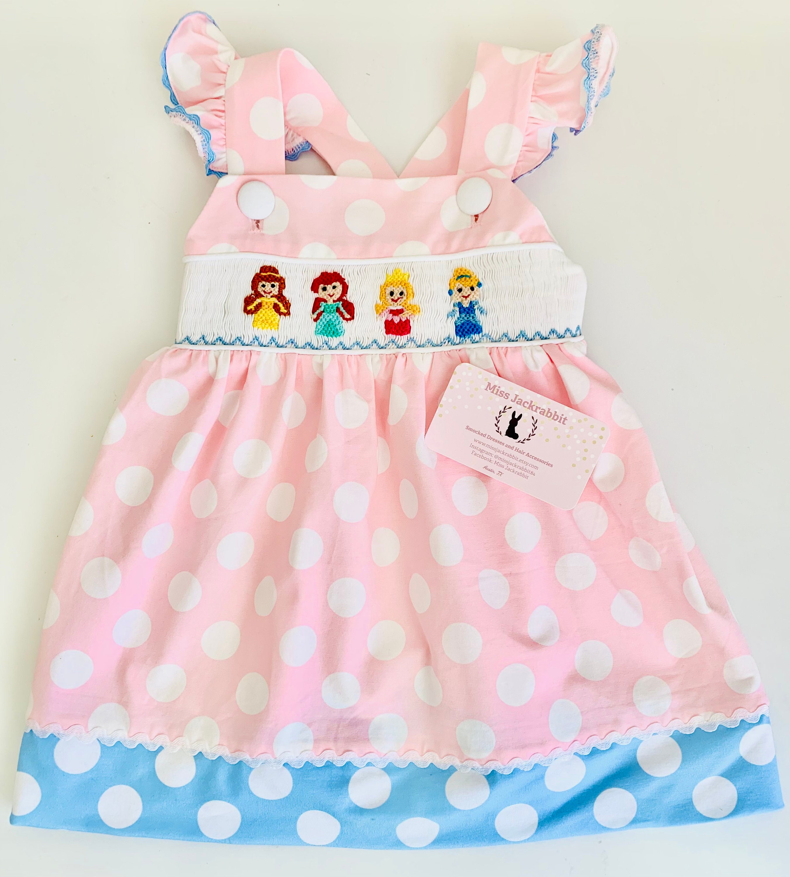 Disney Princess Smocked Dress Disney Smocked Dress Princess Dress Disney Dress Pink Dress Etsy