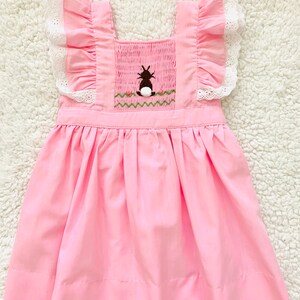 Easter Bunny Smocked Dress, Bunny Easter Dress, Smocked Dress, Girls Smocked Dress, Easter Smocked Dress, Easter Dress