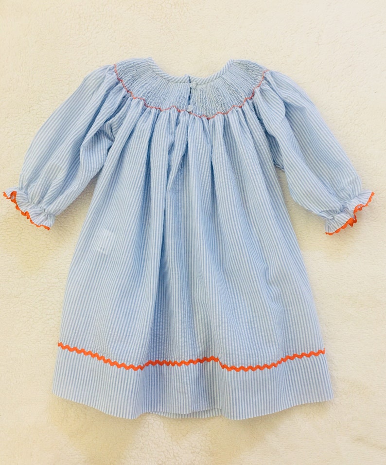 Girls Dress Fall Dress Pumpkin Smocked Dress Thanksgiving Smocked Dress Fall Smocked Dress Smocked Dress Smocked Dress