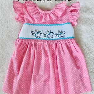 Unicorn Dress, Unicorn Smocked Dress, Smocked Dress, Unicorn Dress for Girls, Smocked Dress for girls, Smocked Unicorn Dress