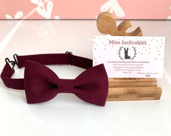 Maroon Bow Tie, Wedding Bow Tie, Boys Maroon Bow Tie, Boys Bow Tie, Kids Bow Tie, Mens Bow Tie, Girls Bow, Girls Hair Bow, Girls Hair Clip