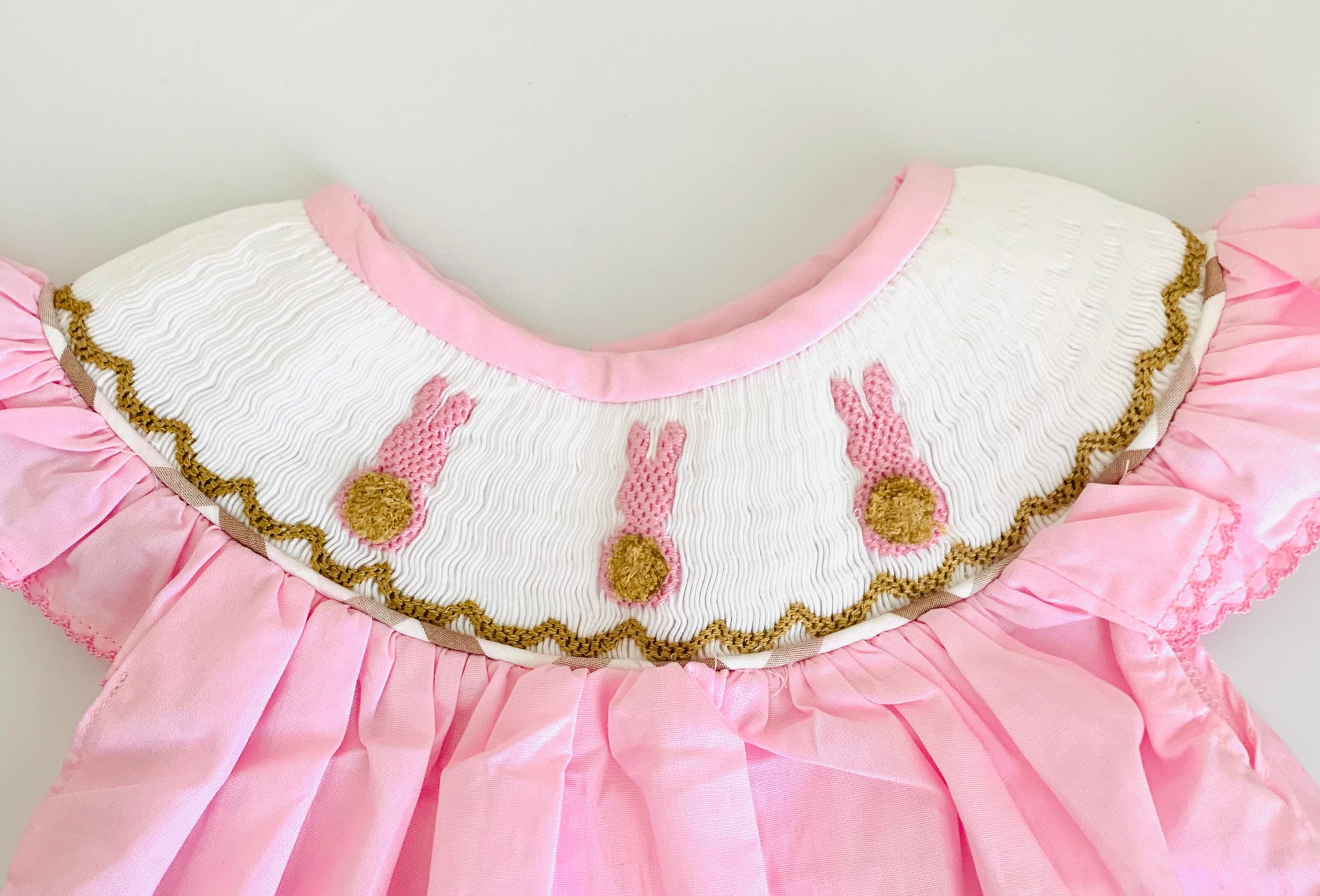 Easter Bloomer Smocked Set Smocked Dress Bunny Smocked Etsy
