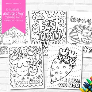 Páginas para colorear del Día de la Madre: Actividades imprimibles para niños (PDF y JPEG)
