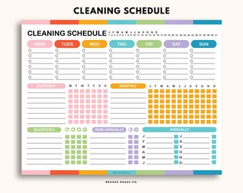 Editable Cleaning Planner: ADHD Friendly Household Chores (Digital Download PDF)