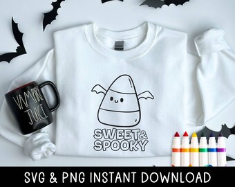 Halloween Kids Color Me Shirt PNG SVG: Spooky DIY Cricut File (Instant Download)
