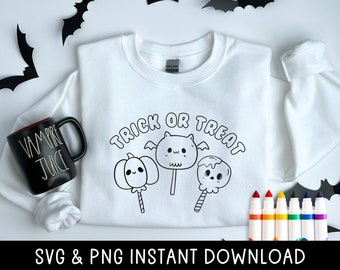 Halloween Kids Color Me Shirt PNG SVG: Spooky DIY Cricut File (Instant Download)