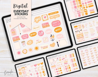 Everyday Digital Stickers, GoodNotes Sticker Book, Digital Planner, Individual PNGs