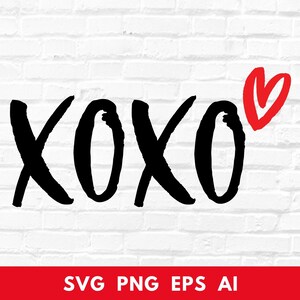XOXO SVG, shirt schattig Valentijnsdag, hart SVG, valentijnscadeau, handgeschreven citaten, Cricut