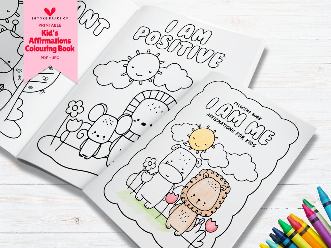 Affirmations for Kids Coloring Book: ABC Preschool Activity (PDF) - Etsy
