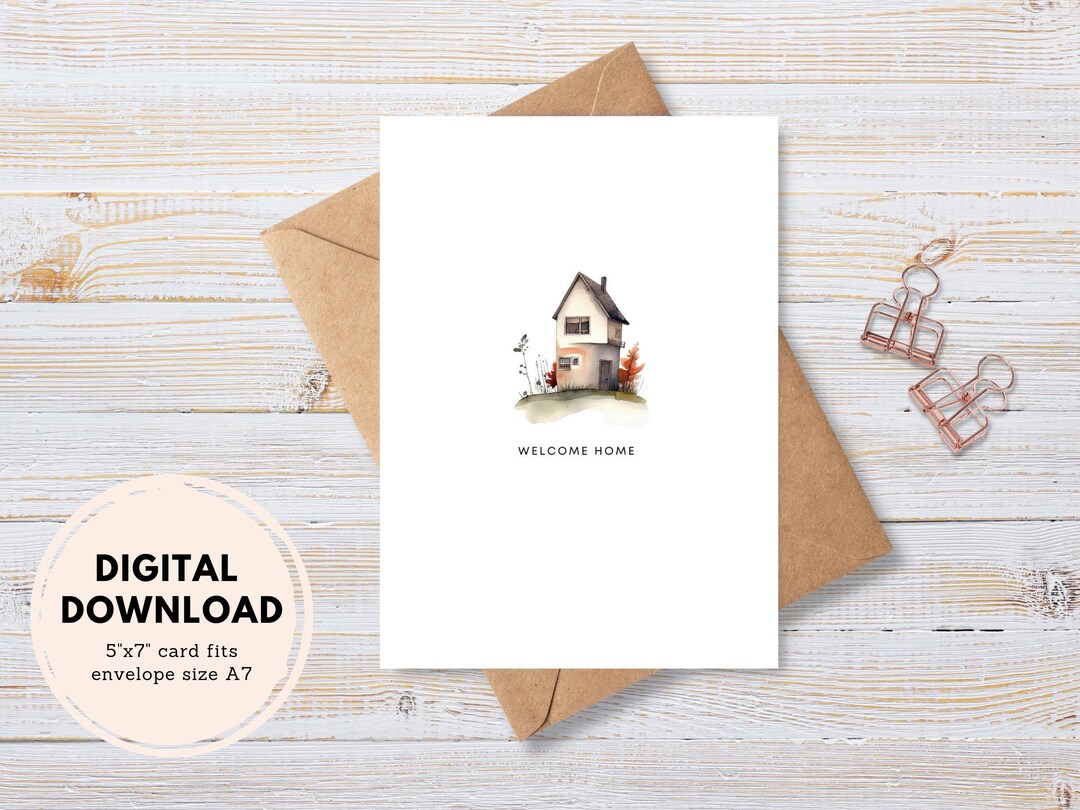 New Home Card Printable New Home Card Greeting Card Digital - Etsy