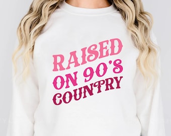 Raised On 90's Country SVG: Retro Music Design (Digital Download)