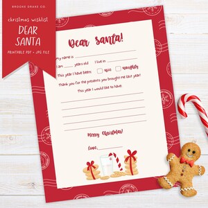 Brief an Weihnachtsmann Malseite, Printable Lieber Santa Brief, Weihnachtswunschliste, Weihnachten Malseite, Weihnachten Kinder Aktivität, Digital