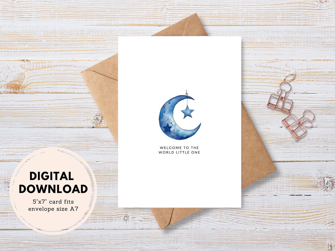 New Baby Card Greeting Card Printable Instant Download PDF Welcome to ...