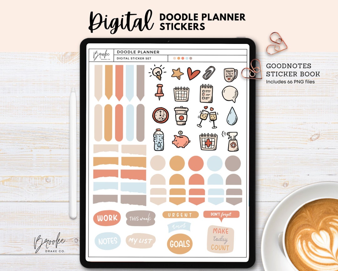 Everyday Digital Stickers, Goodnotes Sticker Book, Digital Planner ...