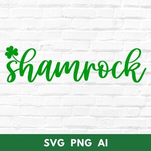 Shamrock SVG, St Patrick&#39;s Day SVG, Clover, Shamrock, Digital File, Instant Download, Cricut, svg, png