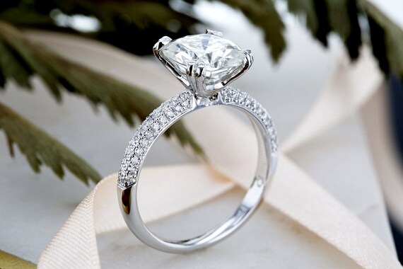 3 4 Eternity Single Prong Diamond Band 2 2mm Single Prong Ring 14k S Qcustom Jewelry