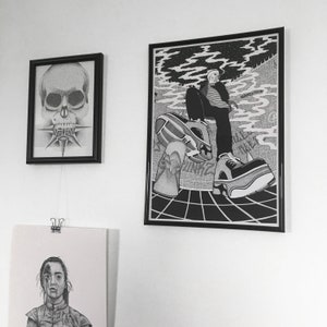 Rebel - Hand Drawn Pen and Ink Illustration - A4 Original artwork - Wall Art