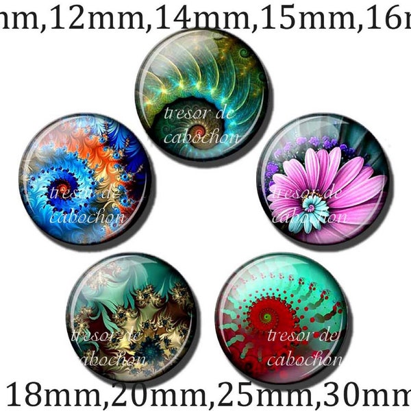 Y436,vintage,Couleur,escargot,spirale,Cabochons en verre,fait par mains.10mm 12mm 14mm 15mm 16mm 18mm(10pcs)20mm 25mm 30mm(5pcs)