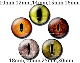 Y547,vintage,Pupil,eyes,animal,Glass Cabochons,handmade.10mm 12mm 14mm 15mm 16mm 18mm(10pcs)20mm 25mm 30mm(5pcs)