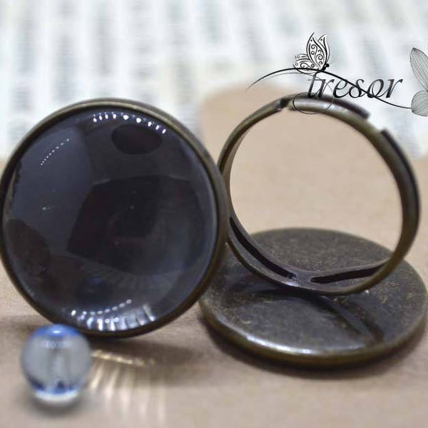 Support, rings,adjustable,bronze,20mm, DIY material, Unforgettable experiences by hand. J010-20MM,glass,Cabochon