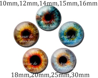 Y651,vintage,Eye,pupil,eyeball,glass cabochons,made by hands.10mm 14mm 15mm 16mm 18mm (10pcs)20mm 25mm 30mm (5pcs)