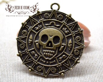 QDW131 bronze charms, skull pendant