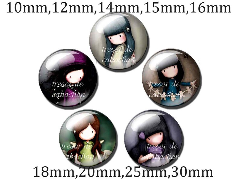 Diameter 10mm 12mm 14mm 15mm 16mm 18mm 20mm 25mm 30mm handmade 10pcs Girl Y166 glass Cabochons 5pcs