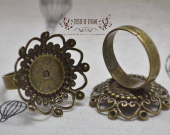 Soporte 5pcs, anillos, ajustable, bronce, J005, material de bricolaje, experiencias inolvidables a mano.