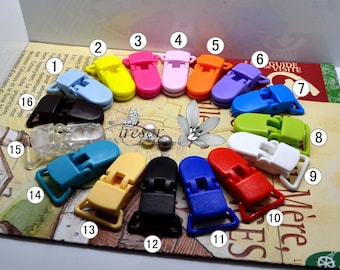 Set of 5pcs resin clamps clip, nipple, crocodile, strap, size of 25x42mm,Multicolor to choose.