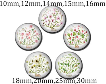 Y645,vintage,Flower,animal,rabbit,glass Cabochons,made by hands.10mm 12mm 14mm 15mm 16mm 18mm (10pcs)20mm 25mm 30mm (5pcs)