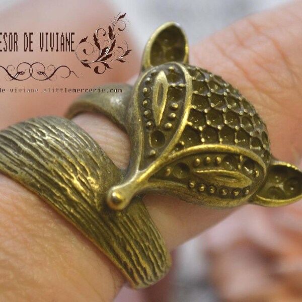Ring,fox,bagues,bronze,J028,DIY material,Unforgettable experiences by hand.
