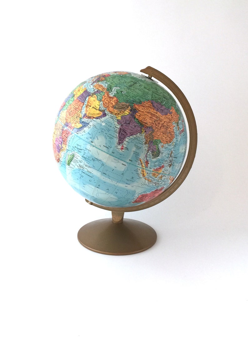 World Globe Replogle Classroom Decor Starburst Accent 12 Inch Etsy