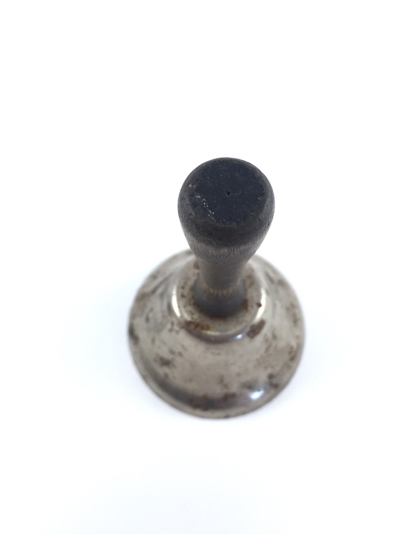 Service Bell Hotel Bell School Bell Dinner Bell Hand Bell Wood Handle Bell Music Toy Farm House Decor Vintage