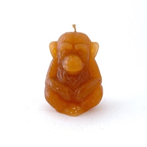 Monkey Candle Vintage Cute Candle Jungle Nursery Jungle Baby Shower Shaped Candle Unscented Candle Monkey Art Chimpanzee Decor Monkey Gift
