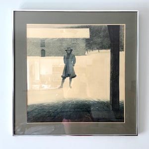 Large Vintage Andrew Wyeth 1968 Collotype Print ”Outpost” Registry Edition Master Print Maine Art