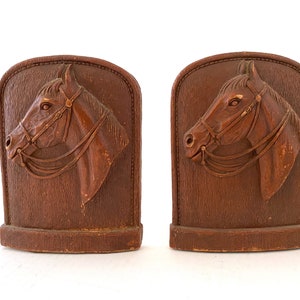 Syroco Bookends Vintage Horse Book Ends Book Shelf Decor Book Lovers Bookend Gift Book End Book Holder Horse Lovers Gift Bookish Gifts