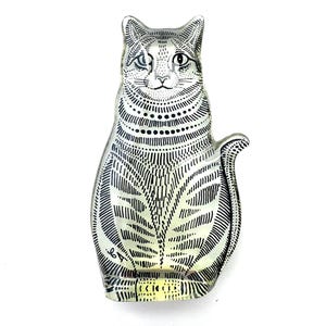 Vintage Abraham Palatnik Lucite Cat Sculpture Figurine Made in Brazil