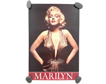 Vintage Large Marilyn Monroe Original Lithograph Poster 1987 Keneth Galente Collection 24 x 36