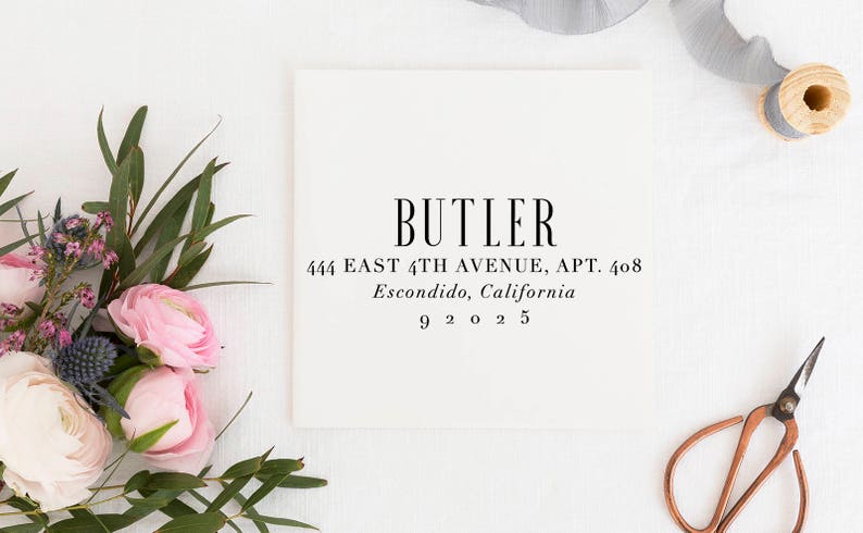 Custom Address Stamp Return Address Stamp Address Stamp Wedding Return Address Stamp Personalized Return Address Stamp Rubber Stamp No.9