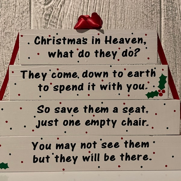 Personalized Christmas in Heaven Sign, Christmas, Heaven, Christmas in Heaven, Loved One, Memory Piece,
