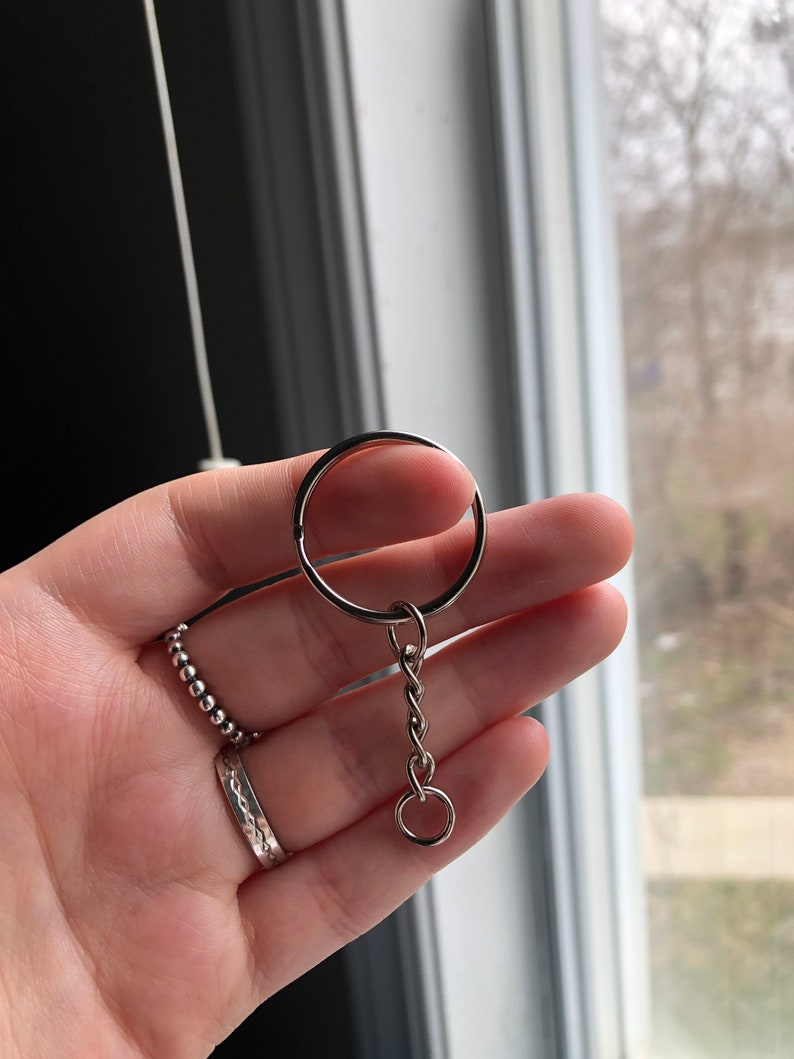 Pink Glitter Resin Pendant Keychain