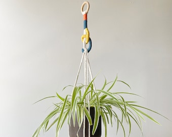 Macrame Plant Hanger | Twist Knot | Recycled Cotton | Home Decor | Plants | Boho Decoration