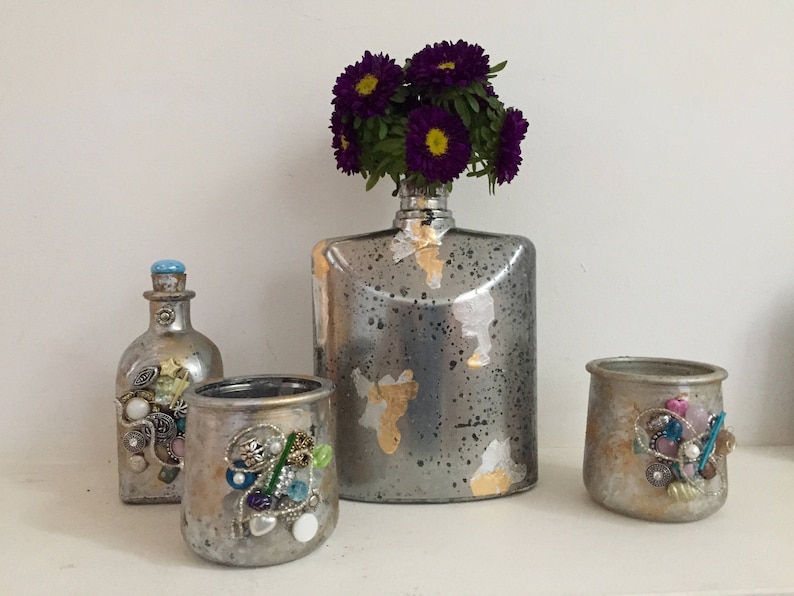Mixed Media Mosaic Mini Vase 1 Etsy