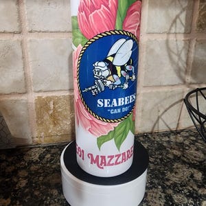 US Navy Seabee 20 oz Custom Tumbler